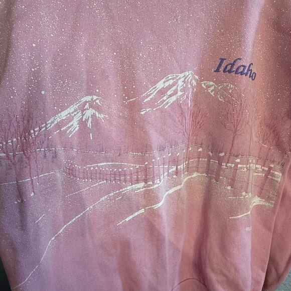 Vintage 1991 San Segal Idaho Sweat Shirt Womens Pink Size XL Ultra Sweats - Picture 3 of 6